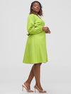 Jennifer Wrap Dress-Lime Green