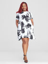 Dianga Shift Dress-Black /White