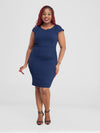 Imara Bodycon Dress-Navy Blue