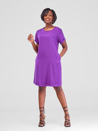 Cebbie Shift Dress - Purple