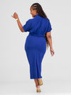 Amber Ruched Dress - Blue