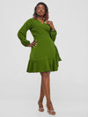 Zin Wrap Dress-Green