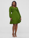 Zin Wrap Dress-Green