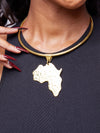 Selina Chocker with an African Pendant Necklace - (Brass)+Polisher