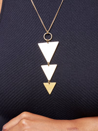 Sarafina Pyramid Necklace - (Brass)+Polisher