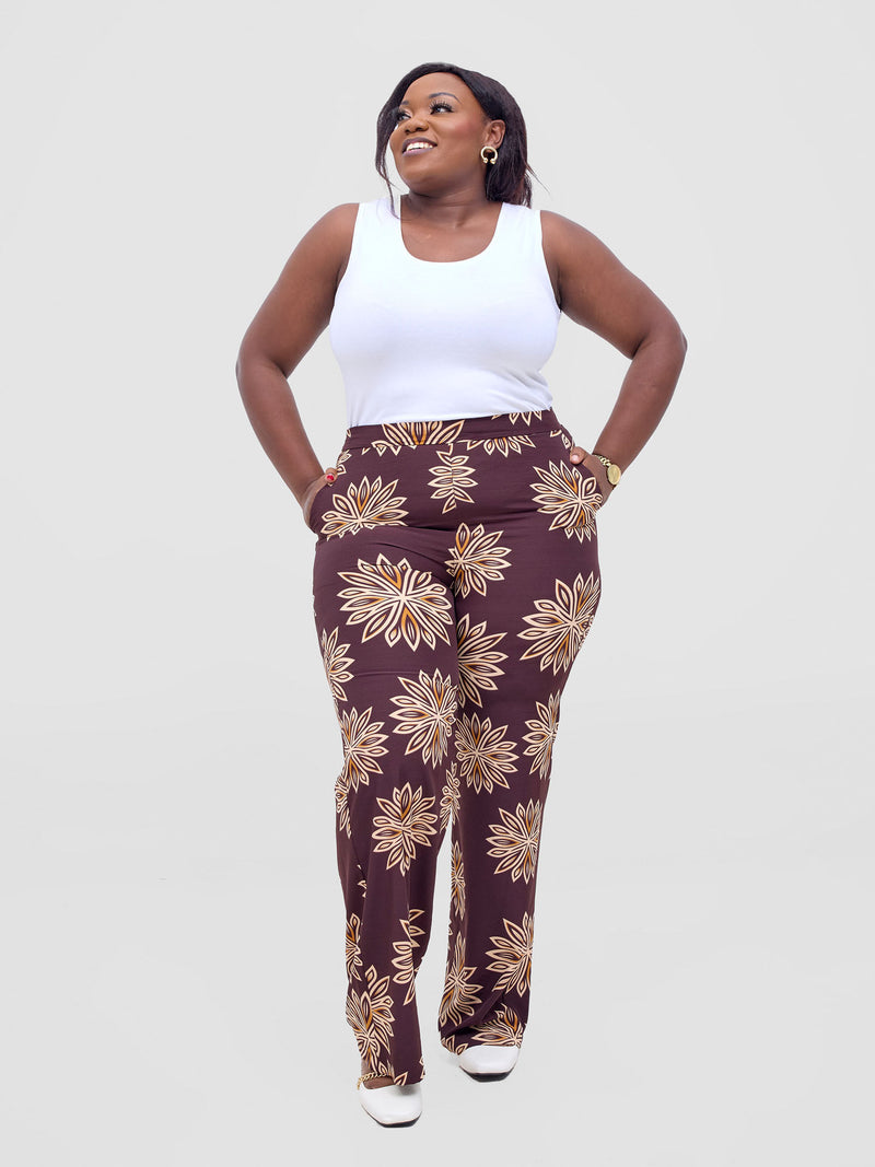 Taneisha  Palazzo - Brown/Cream