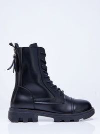 Weza Double Half Martin Boots - Black