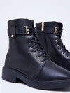 Weza Double Half Martin Boots - Black