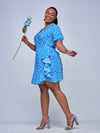 Queen Wrap Dress - Blue