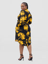 Julieta Shirt Dress - Black/Mustard