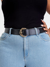 Arya Skel Spiral Buckle Belt - Black