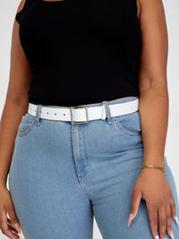 Square Belt - White