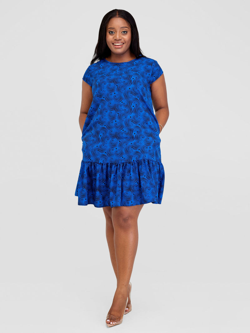 Chebby Shift Dress - Blue/Black