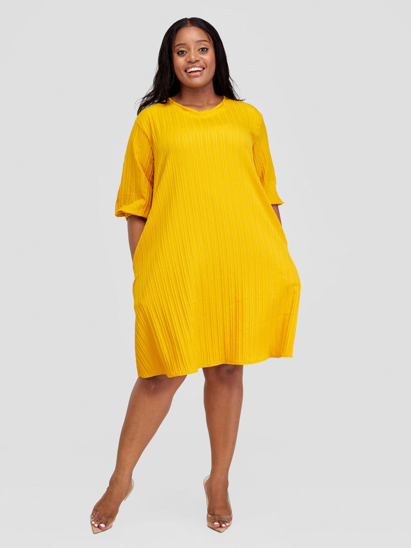 Mukami Shift Dress - Mustard