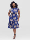 Umukoko Shirt Dress - Navyblue/Cream