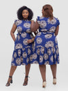 Umukoko Shirt Dress - Navyblue/Cream