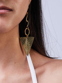 Lima Dangling earrings - (Brass)+ Polisher