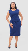Adalee Shift Dress-Navy Blue