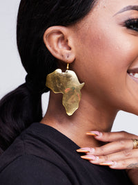 Mama Afrika Earrings - (Brass)+ Polisher