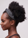 Refu Headband - Black / White Stripes