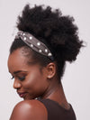 Mbaya Headband - Grey / White Polka