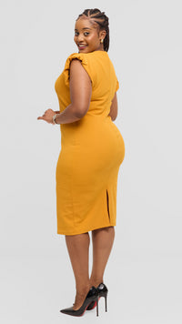 Malaika Bodycon Dress - Mustard