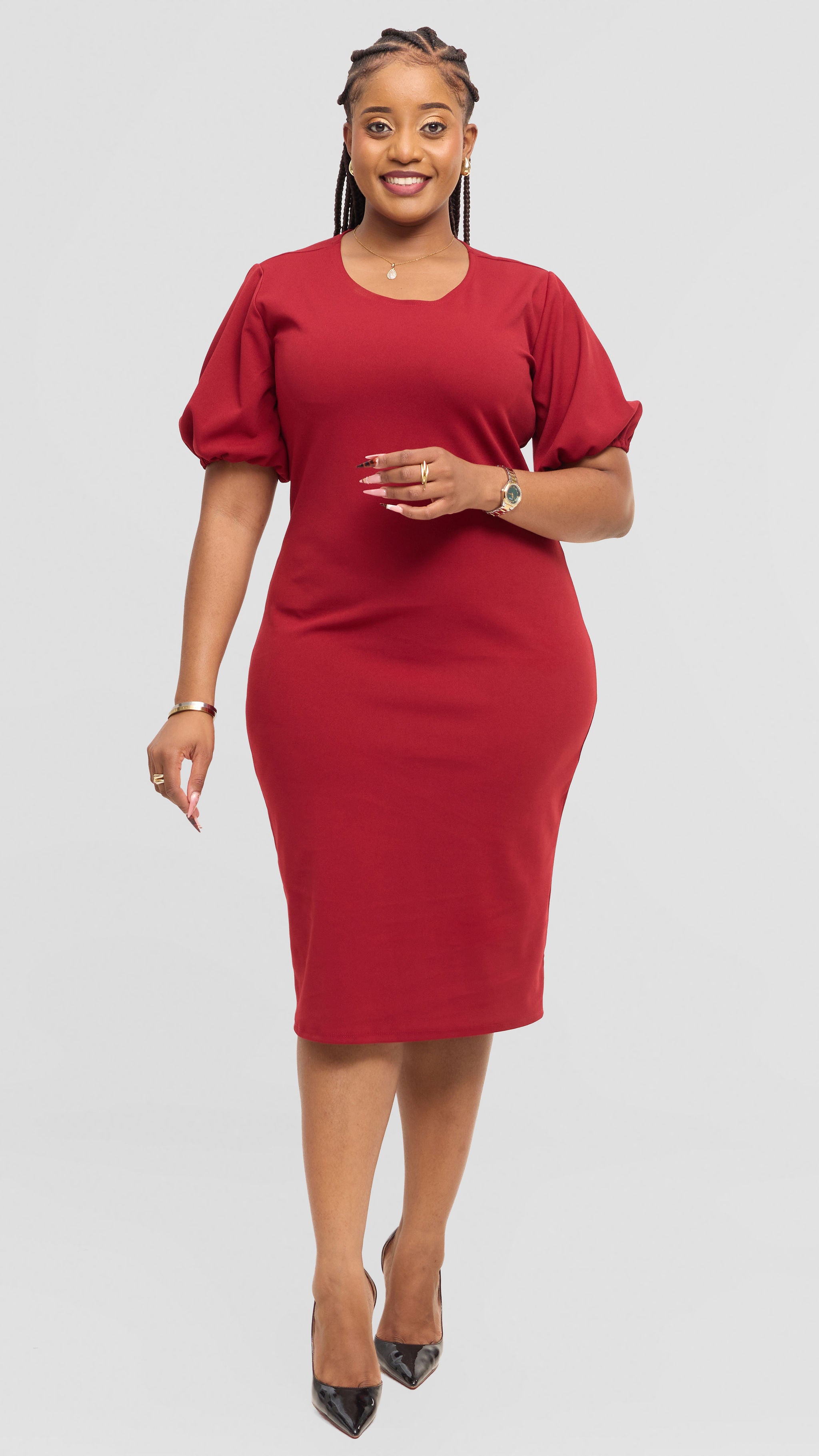 Terry Bodycon Dress - Red