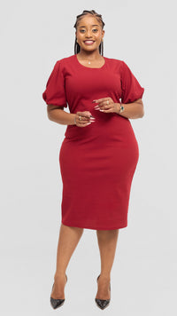 Terry Bodycon Dress - Red