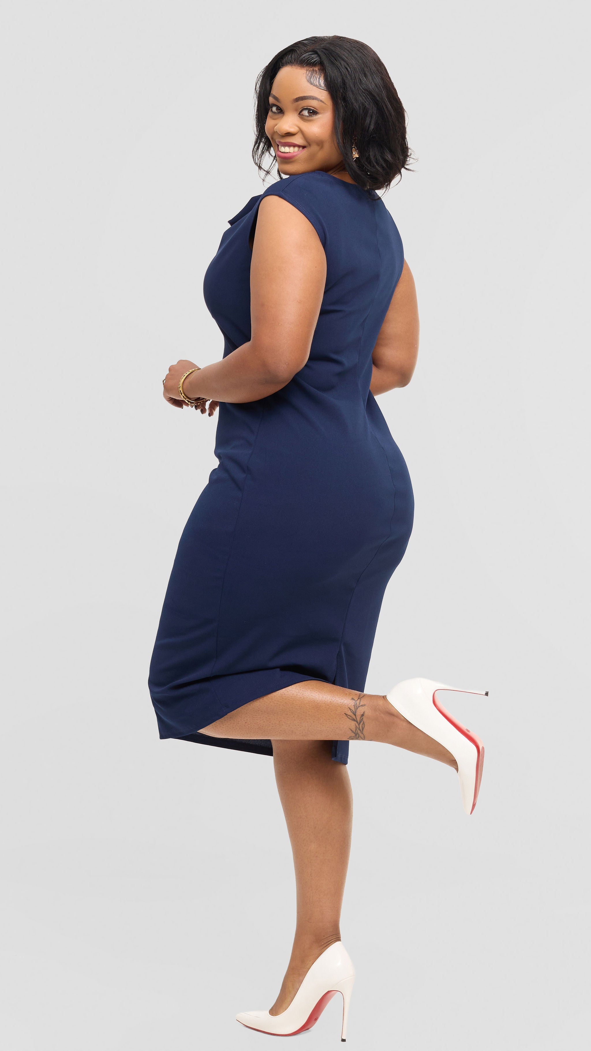 Branok Bodycon Dress - Navyblue