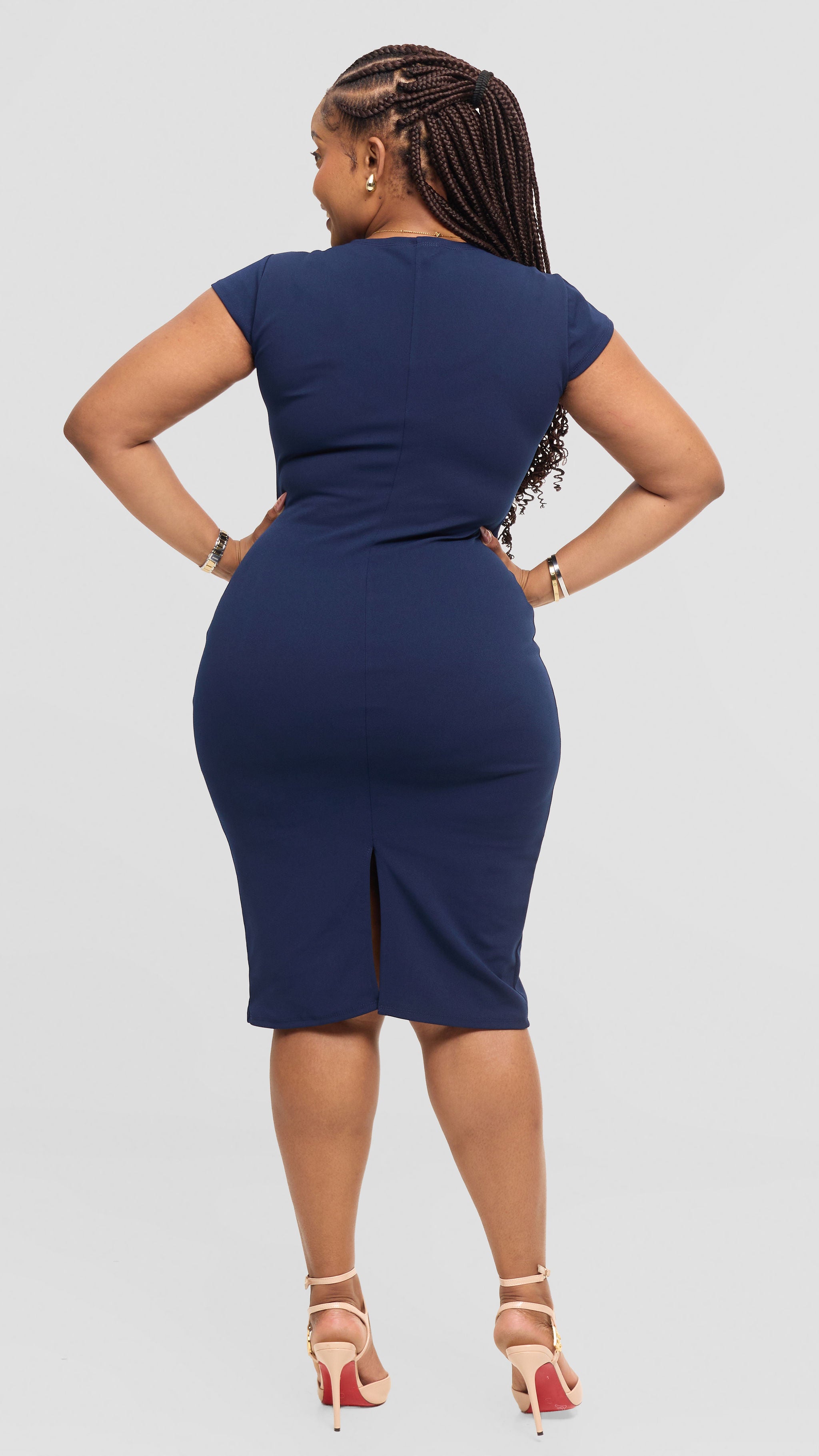 Mandy Bodycon Dress - Navyblue