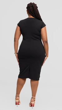 Paula Bodycon Dress - Black