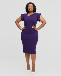 Daisy Bodycon Dress - Purple