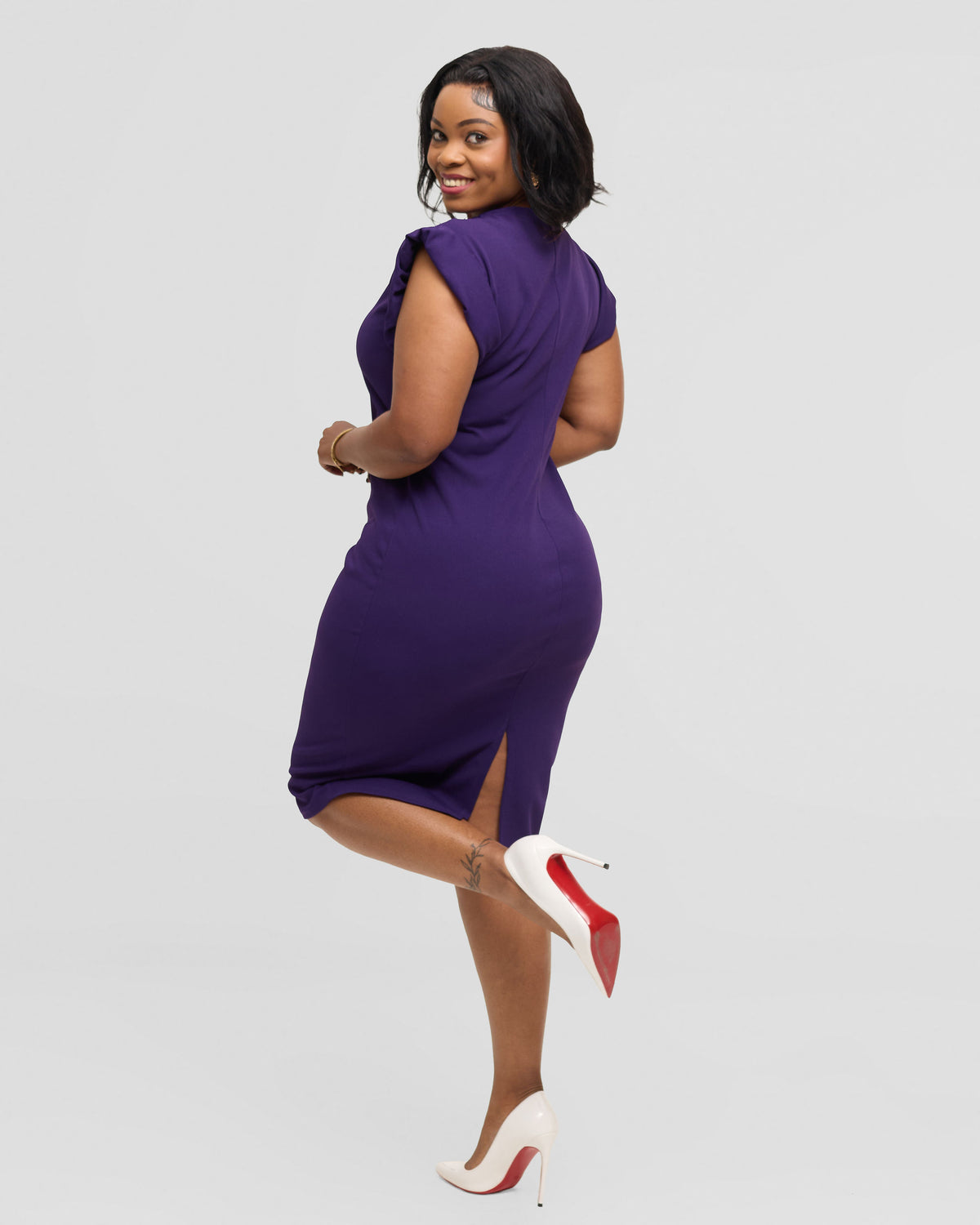 Daisy Bodycon Dress - Purple