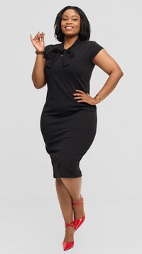 Qing Bodycon Dress - Black