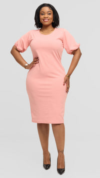 Lume Bodycon Dress - Peach