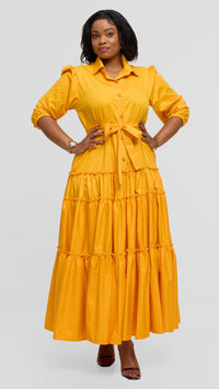 Viola  Maxi Dress - Mustard