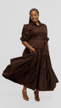 Euridice Maxi Dress - Brown