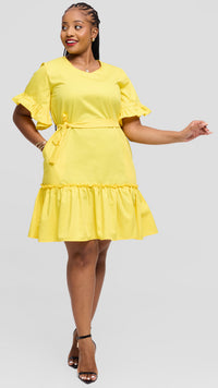 Sunny Shirt Dress - Yellow