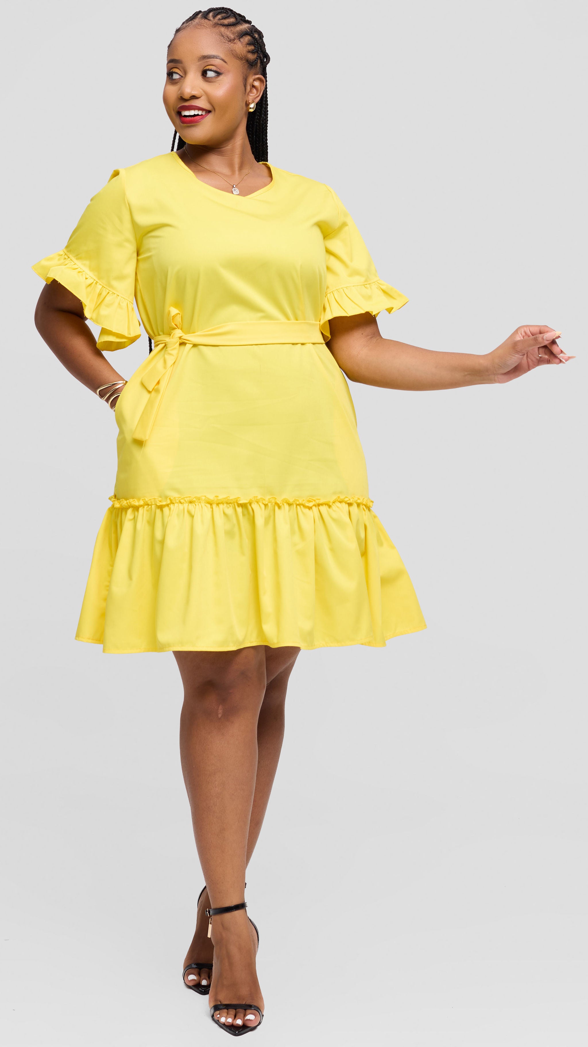 Sunny Shirt Dress - Yellow