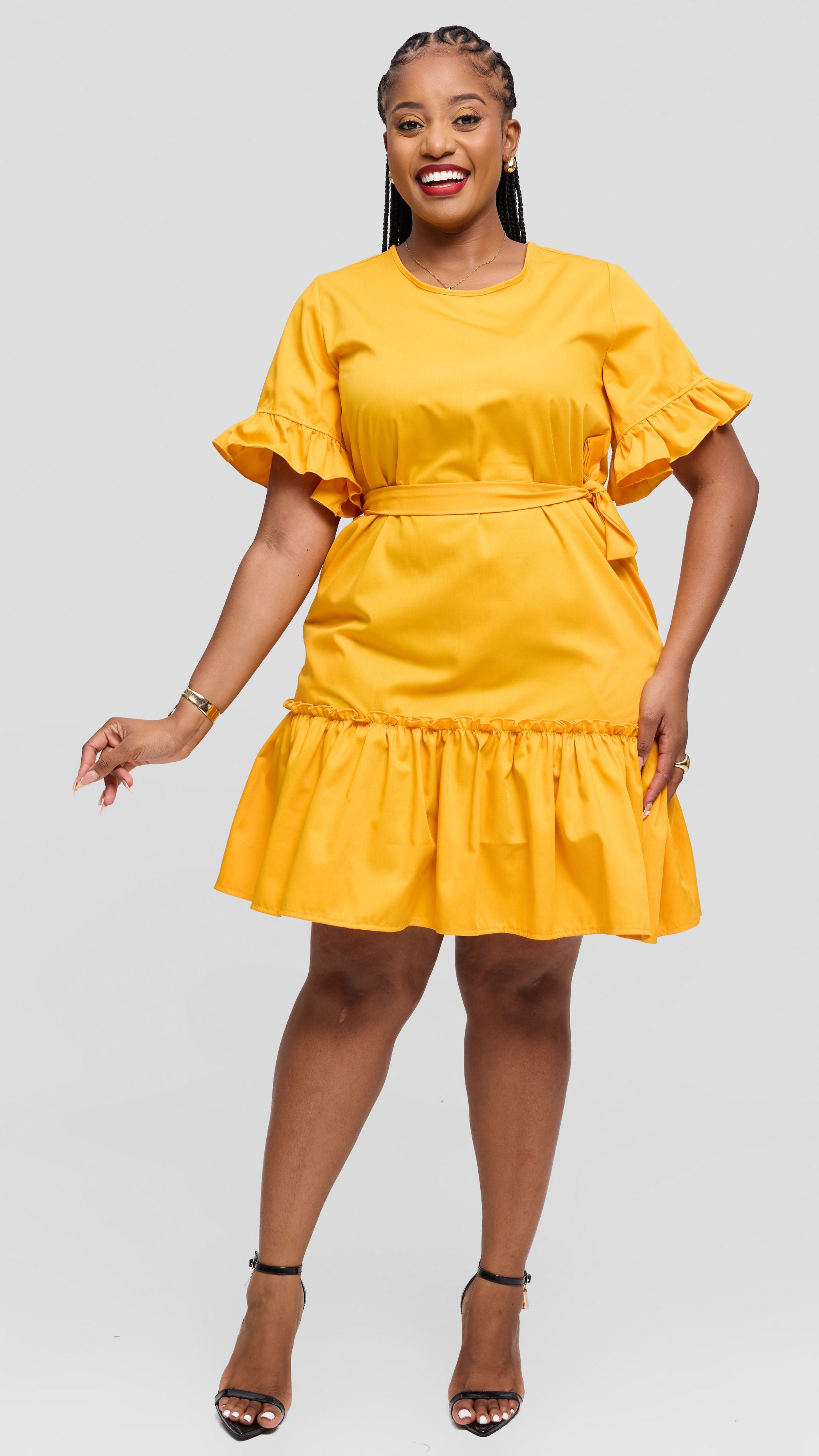 Teagan Shift Dress - Mustard