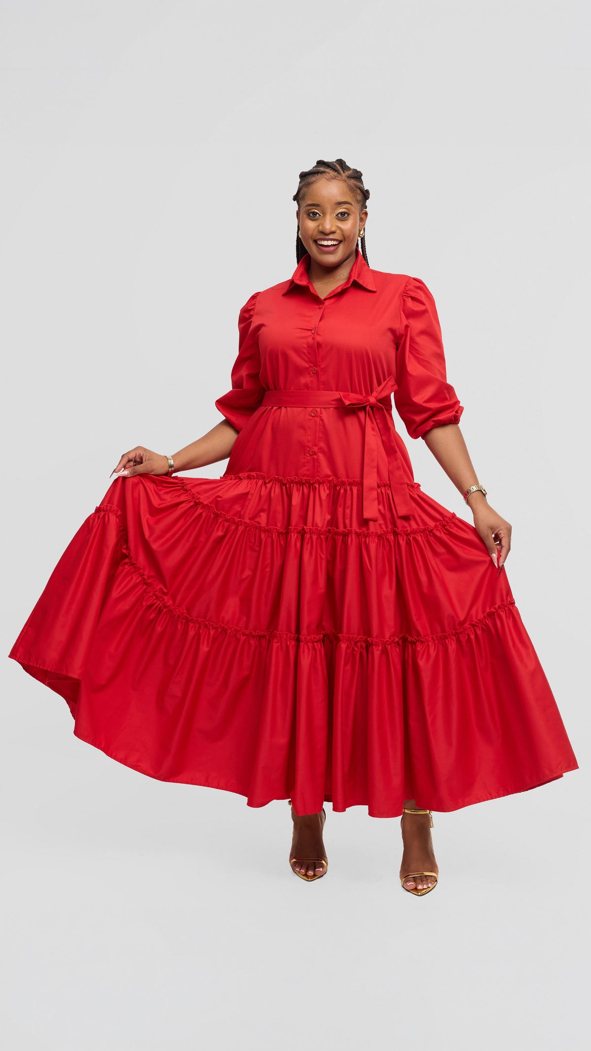 Sharlyne Maxi Dress - Red