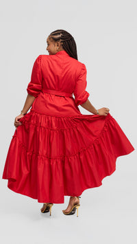 Sharlyne Maxi Dress - Red
