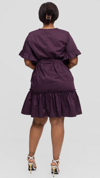 Sutton Shirt Dress - Dark purple