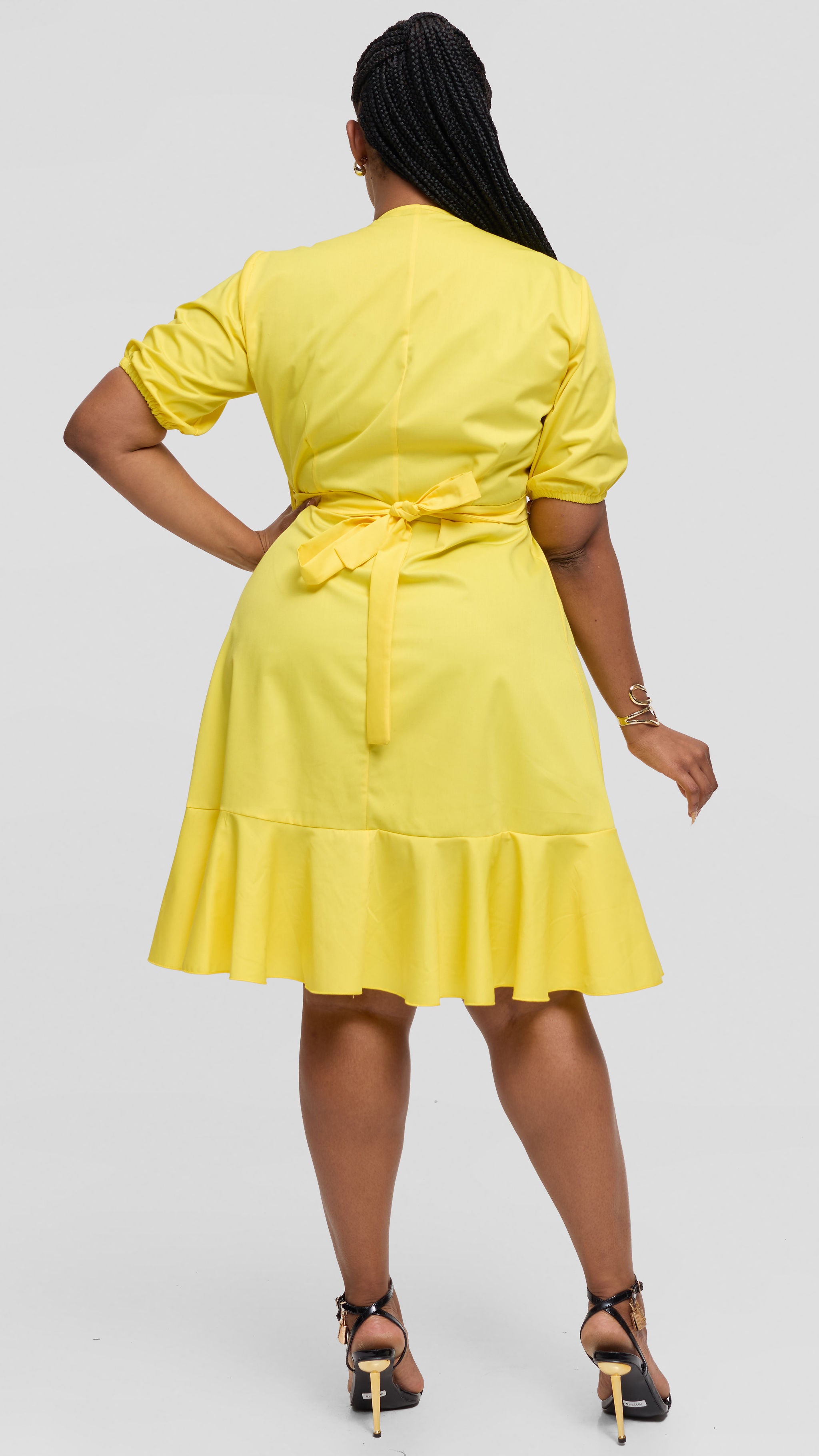Waverly Wrap Dress - Yellow