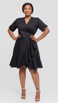 Whitney Wrap Dress - Black