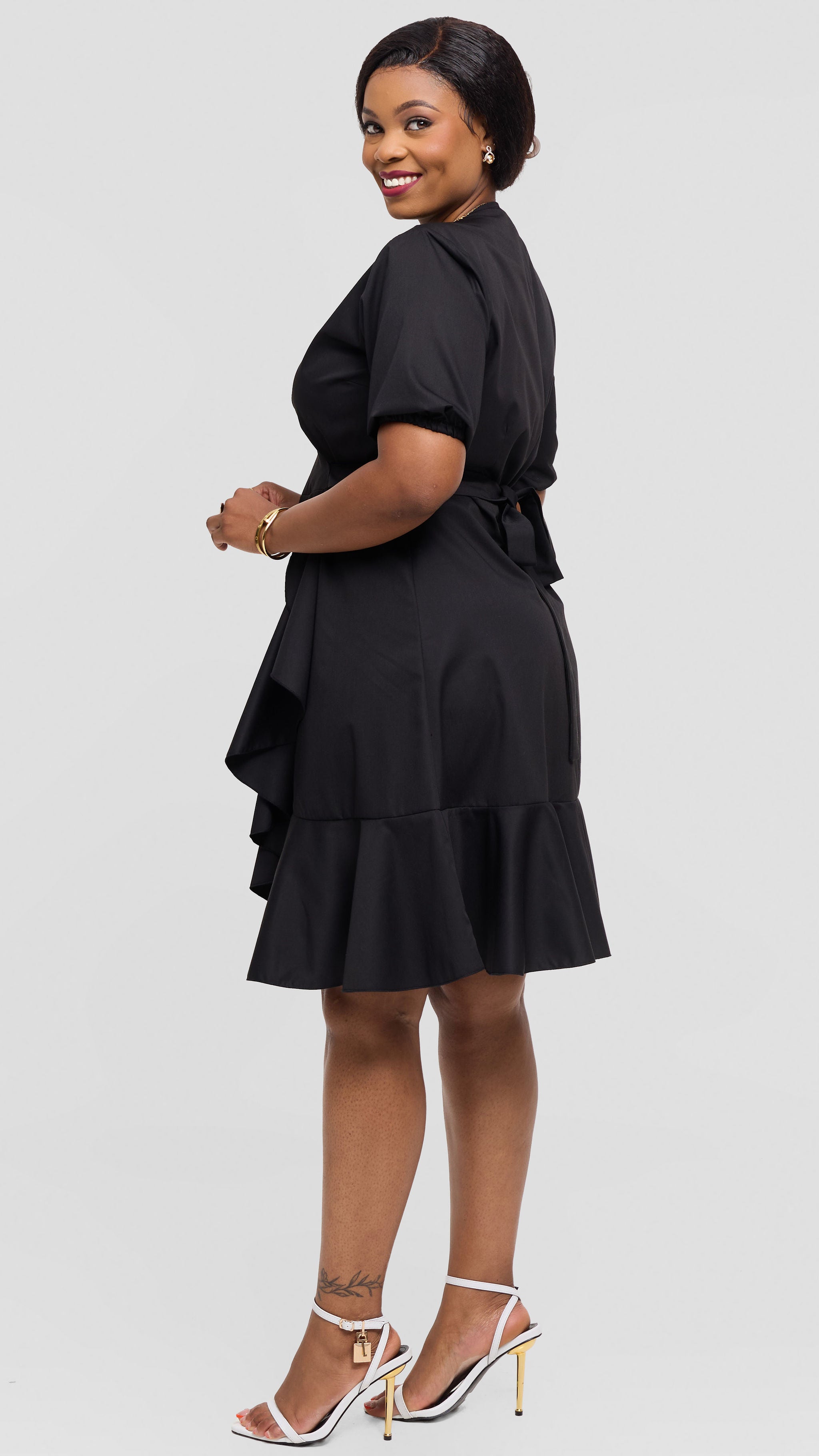 Whitney Wrap Dress - Black