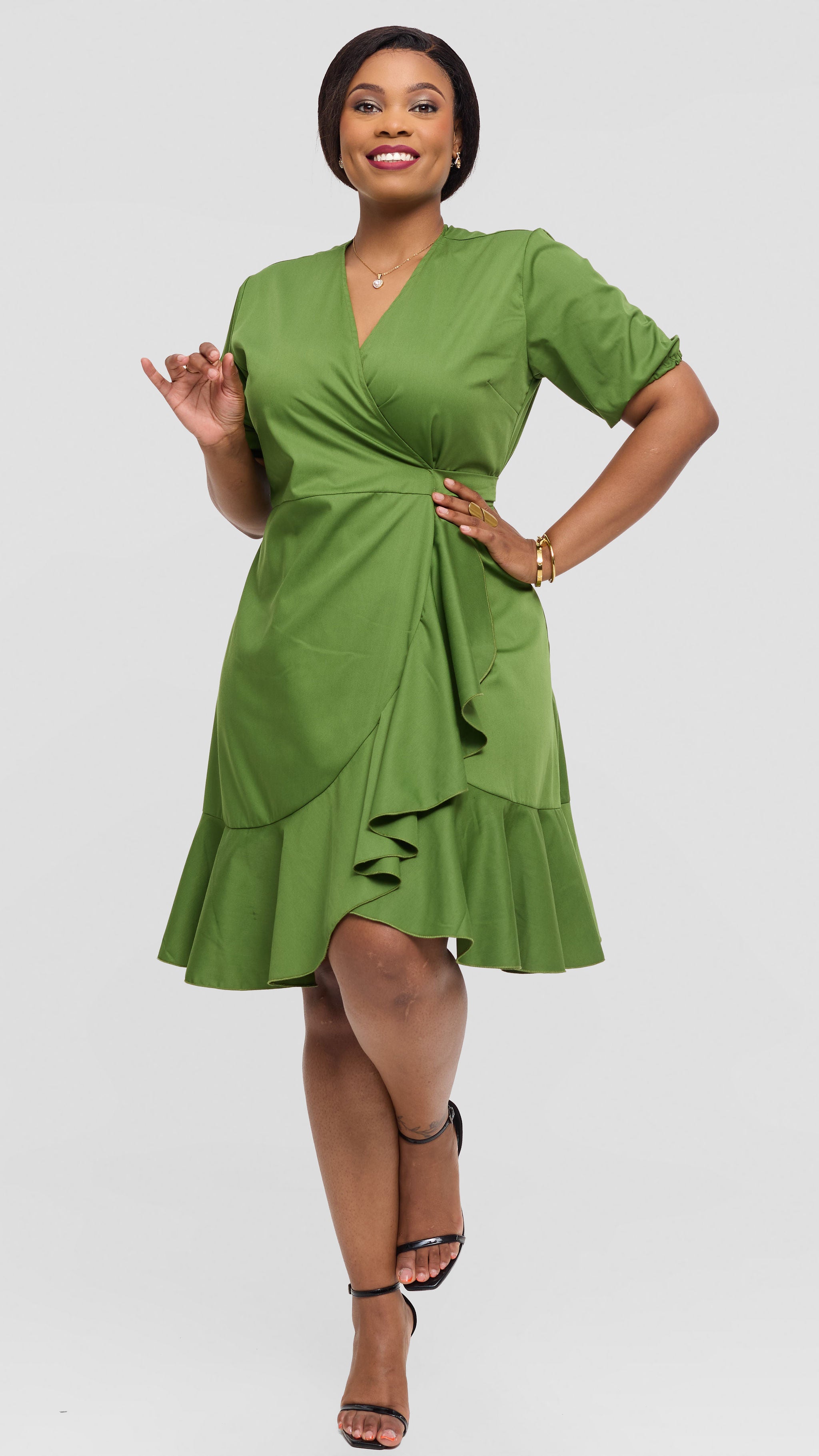 Virginia Wrap Dress - Green