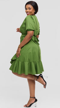 Virginia Wrap Dress - Green