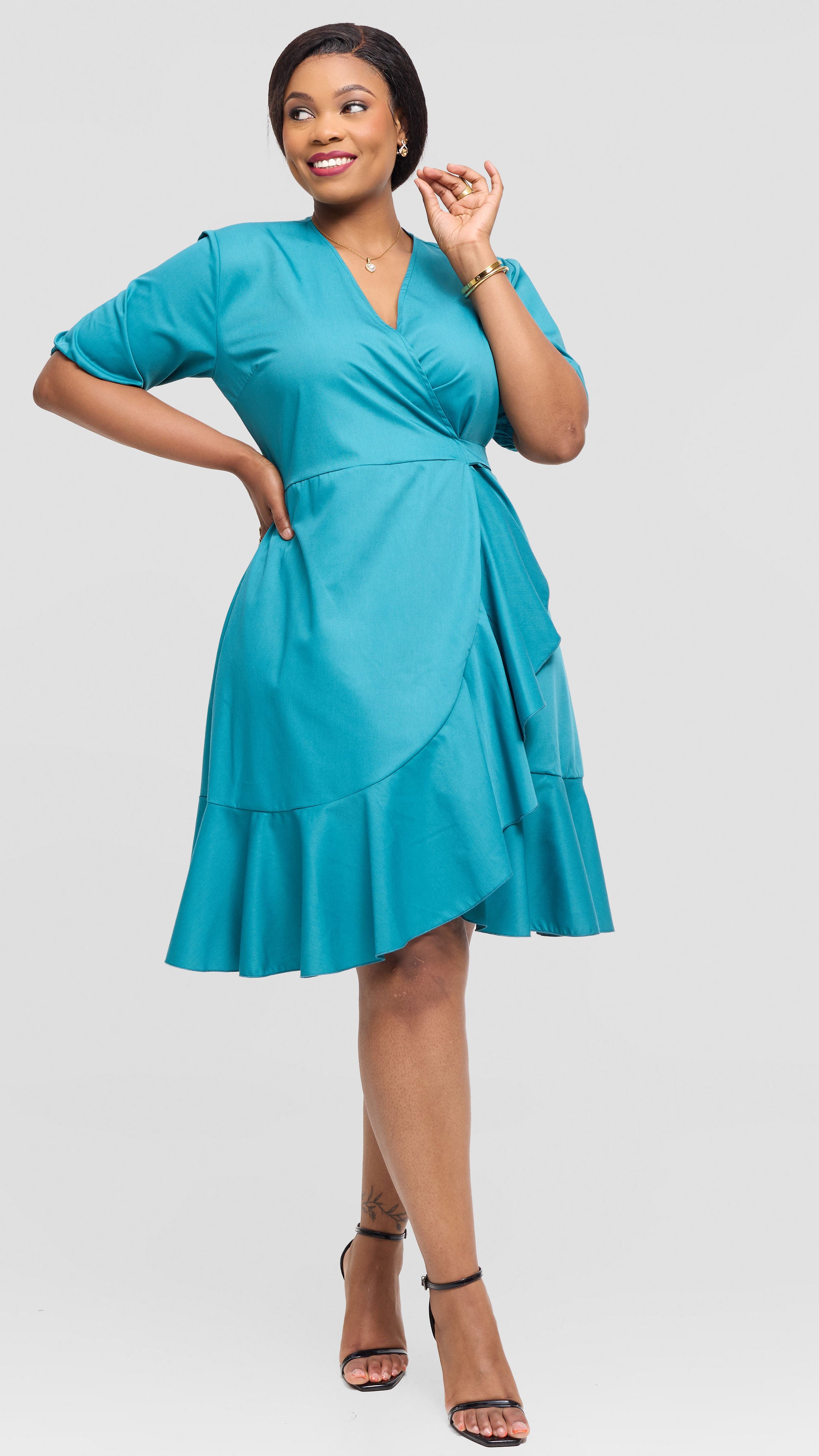 Willow Wrap Dress - Blue
