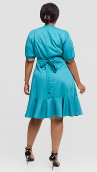 Willow Wrap Dress - Blue